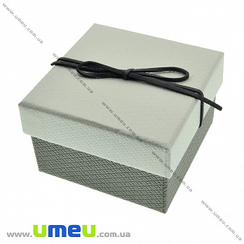 Подарочная коробочка Квадратная, 8,5х8,5х6 см, Серая, 1 шт (UPK-023095)