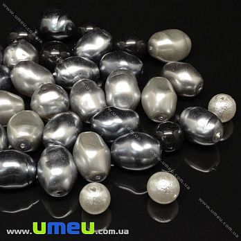 Намистини чеське скло Preciosa 92-MixVosk-Grey-Tvary (BUS-036603)