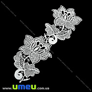 Мереживна вставка Квіти, 24х8,5 см, Біла (LEN-025004) Мереживна вставка Квіти, 24х8,5 см, Біла (LEN-025004)