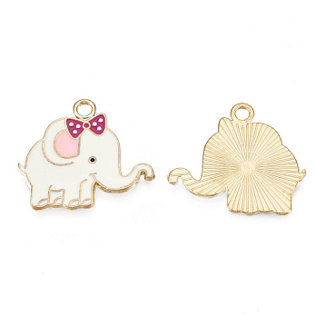 Подвеска метал. Слоник белый, Стойкое покрытие, 22,5х20 мм, Золото (POD-053597)