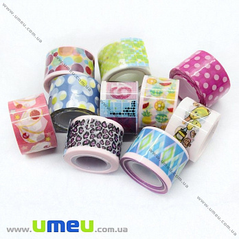 Декоративний скотч, Мікс, 12 мм (DIF-021184)