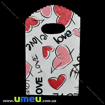 Подарунковий пакетик, 19х12 см, Червоний (UPK-026251)