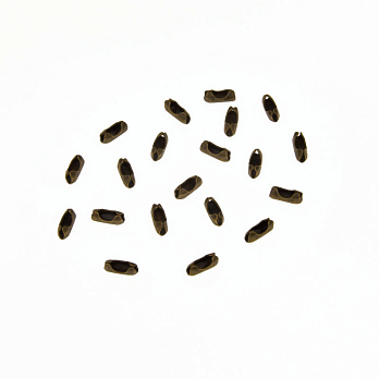 Застібки для ланцюга з кульками, Антична бронза, 5 мм (ZAM-009104)