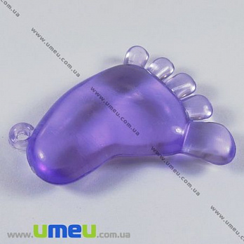 [Архів] Підвіска пластикова Ніжка, Фіолетова, 38х32х10 мм (POD-001415)