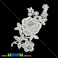 Мереживна вставка Роза, 20х9 см, Біла (LEN-025007) Мереживна вставка Роза, 20х9 см, Біла (LEN-025007)