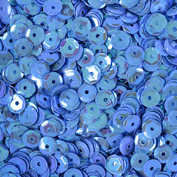 Пайетки Китай круглые граненые, 5 мм, Синие АВ, 5 г (PAI-052347)