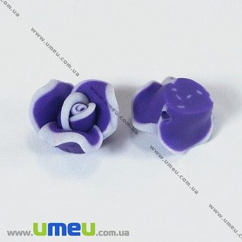 Бусина FIMO Цветок, 11х8 мм, Фиолетовая, 1 шт (BUS-003307)