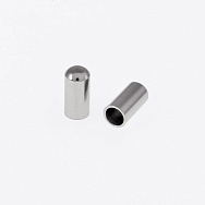 Ковпачок-кінцевик з нержавіючої сталі, 7,5х2,5 мм, Темне срібло, 1 шт (STL-055530)