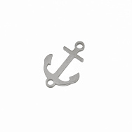 Конектор з нерж. сталі Якір, 15х10 мм, Темне срібло (STL-061395)