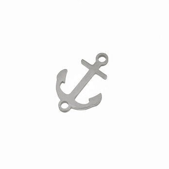Конектор з нерж. сталі Якір, 15х10 мм, Темне срібло (STL-061395)