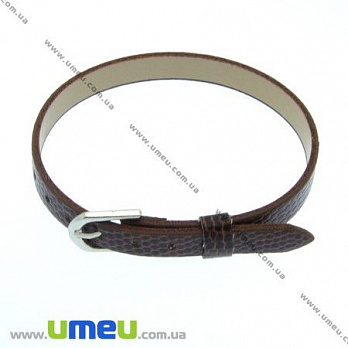 [Архів] Основа для браслета Ремінець, Коричнева, 8 мм, 22 см (OSN-007513)