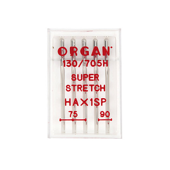 Голки ORGAN SUPER STRETCH №75-90 для побутових швейних машин, 5 шт (SEW-054951)