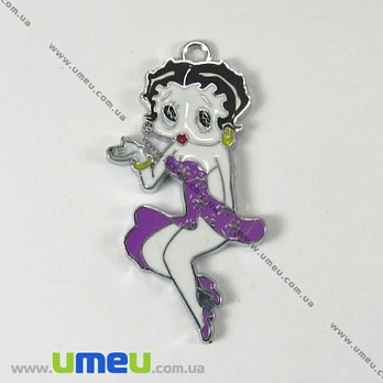 [Архів] Підвіска металева Дівчинка, Бузкова, 42х20 мм (POD-001250)