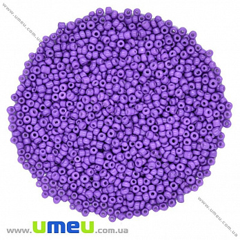 Бісер китайський дрібний, 12/0, Фіолетовий натуральний, 2 мм (BIS-015698)