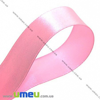 Атласная лента, 20 мм, Розовая, 1 м (LEN-008134)