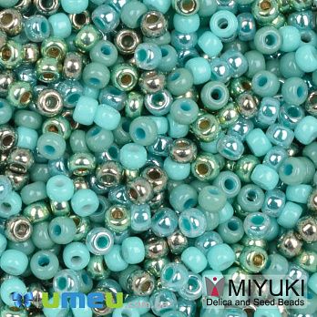 Бісер японський Miyuki круглий RR 8/0 №mix35, М'ятний (BIS-049832)