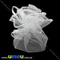 Подарочный мешочек из органзы, 8-10 см, Белый, 1 шт (UPK-009791)