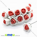 Роза латексная, 15 мм, Красно-белая, 1 шт (DIF-015459)