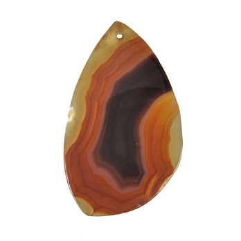 Зріз Агату, Червоно-коричневий, 69х41 мм (POD-032420)