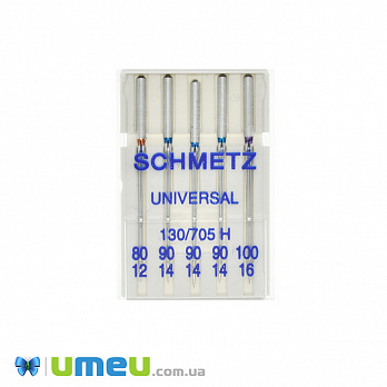 Голки SCHMETZ UNIVERSAL ASSORTED для побутових швейних машин, 5 шт (SEW-043708)