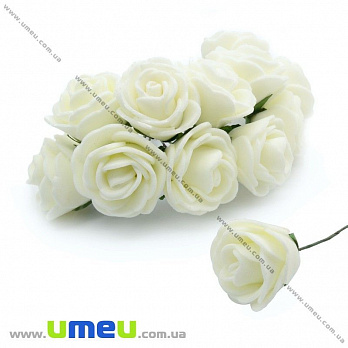 Роза латексная, 25 мм, Кремовая, 1 шт (DIF-014641)