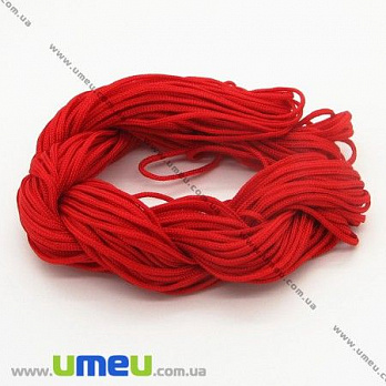 Нейлоновый шнур (для браслетов Шамбала), 1,5 мм, Красный, 1 м (LEN-003392)