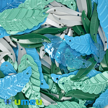 Паєтки Індія, Мікс зелено-блакитний (PAI-041064)