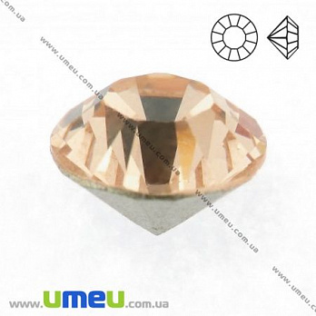 Стрази скляні конусні SS16 (3,8 мм), Шампань (STR-018830)