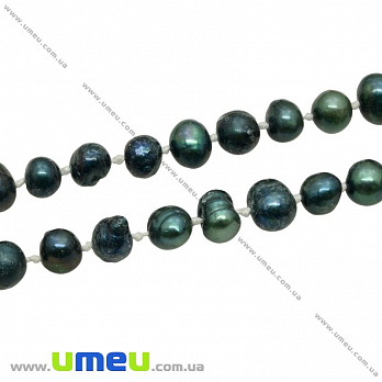 [Архів] Намистина натуральний камінь Перли річкові зелені, 8-11 мм (BUS-023696)