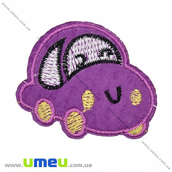 Термоаппликация детская Машинка, 6х5 см, Фиолетовая, 1 шт (APL-022212)
