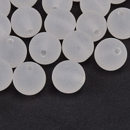 Бусины акриловые матовые, Круглые, 12 мм, Белые (BUS-059763)