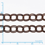 Ланцюг подвійний, Мідь, 6х5 мм, 1 м (ZEP-015187)