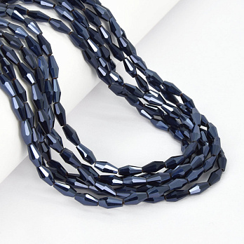 Намистини Біконус, 9х4 мм, Мокрий асфальт (BUS-057484)