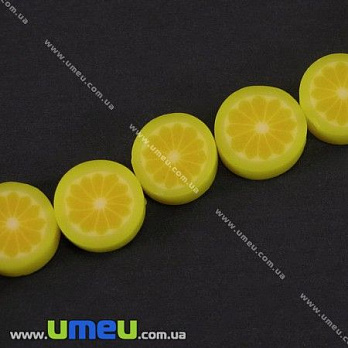 Бусина FIMO Апельсин, 10х5 мм, Желтая, 1 шт (BUS-003296)
