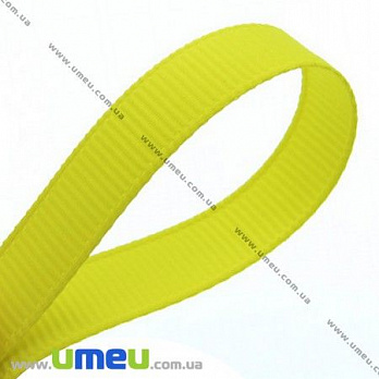 Репсовая лента, 6 мм, Желтая, 1 м (LEN-017986)
