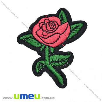 Термоаппликация Роза красная, 7х6 см, 1 шт (APL-021006)