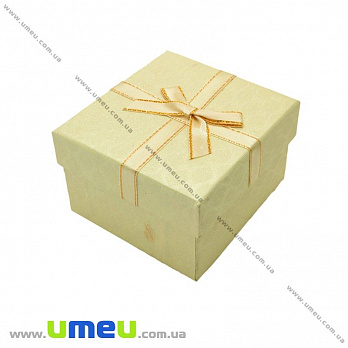 Коробочка подарочная с подушечкой, 9х8х5,5 см, Кремовая, 1 шт (UPK-019070)