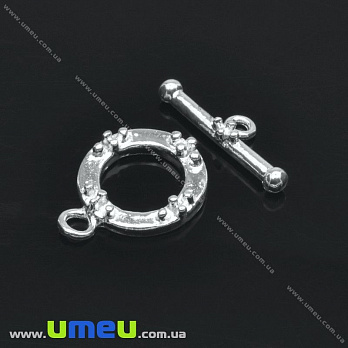 [Архів] Тогл, Світле срібло, 16х13 мм (ZAM-013522)