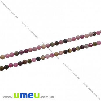 [Архів] Намистина натуральний камінь Турмалін, 3,5 мм, Кругла гранована (BUS-035493)