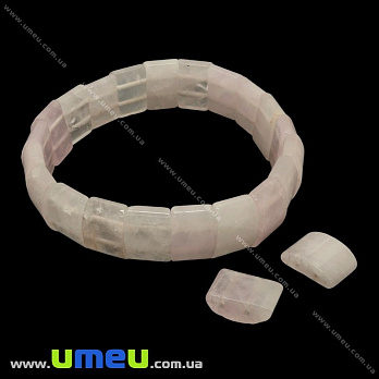 [Архів] Намистина натуральний камінь на два отвори Кварц, 15х10х7 мм (BUS-023788)