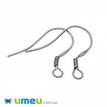 Швензи із нерж. сталі, 18х18 мм, Темне срібло (STL-037943)