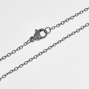 Основа на шию з нерж. ст., Темне срібло, 1,7 мм, 60 см (STL-049584)