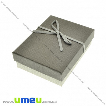 Подарочная коробочка Прямоугольная, 8,5х6,5х3 см, Серая, 1 шт (UPK-023120)