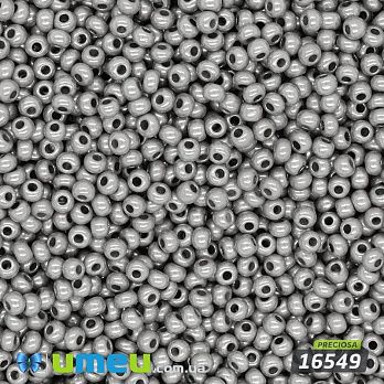 Бісер чеський №858/16549, Сірий, Перламутровий, 10/0 (BIS-043977)