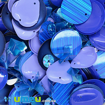 Паєтки Індія, Мікс синій (PAI-041065)