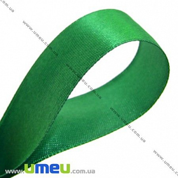 Атласная лента, 25 мм, Зеленая, 1 м (LEN-017531)