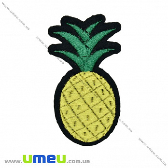 Термоаплікація Ананас, 6х3 см, Жовта (APL-025784)