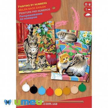 Набір для творчості Sequin Art PAINTING BY NUMBERS JUNIOR-PAIRS Коти (DIF-043455)