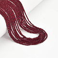 Бусины круглые граненые, 2 мм, Бордовые (BUS-057347)