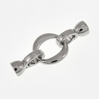 Застібка, 31х13 мм, Латунь з покриттям Родій (ZAM-060867)